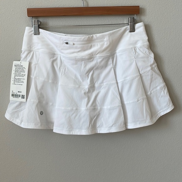 NWT Lululemon White Pace Rival Skirt Size 10 - Picture 2 of 15